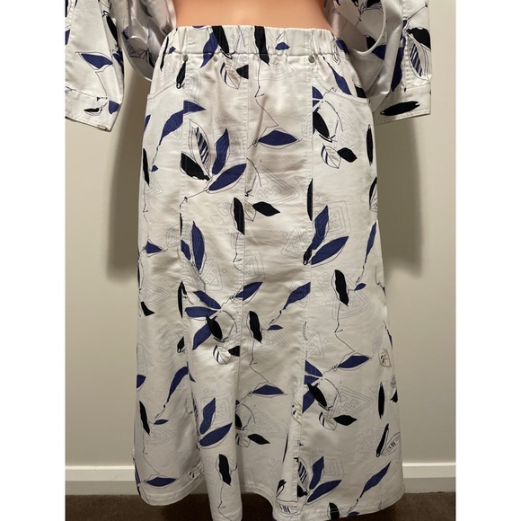 BLACK PEPPER- White leaf print jacket and skirt set - Picture 5 of 9